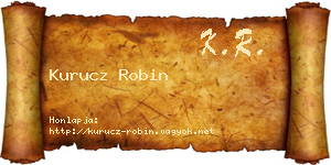 Kurucz Robin névjegykártya